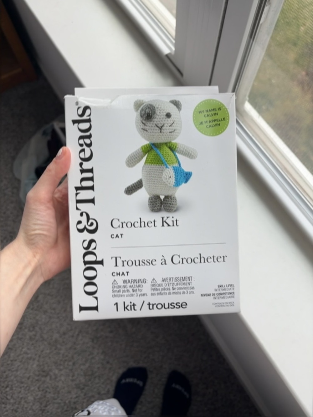 Loops & Threads Green and Blue Crochet Kit - Cat